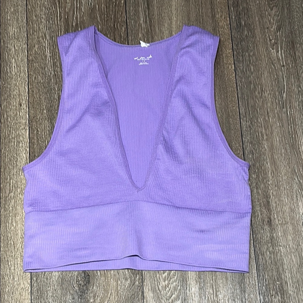 Urban Outfitters out from under Lavender V-Neck cropped tank Top